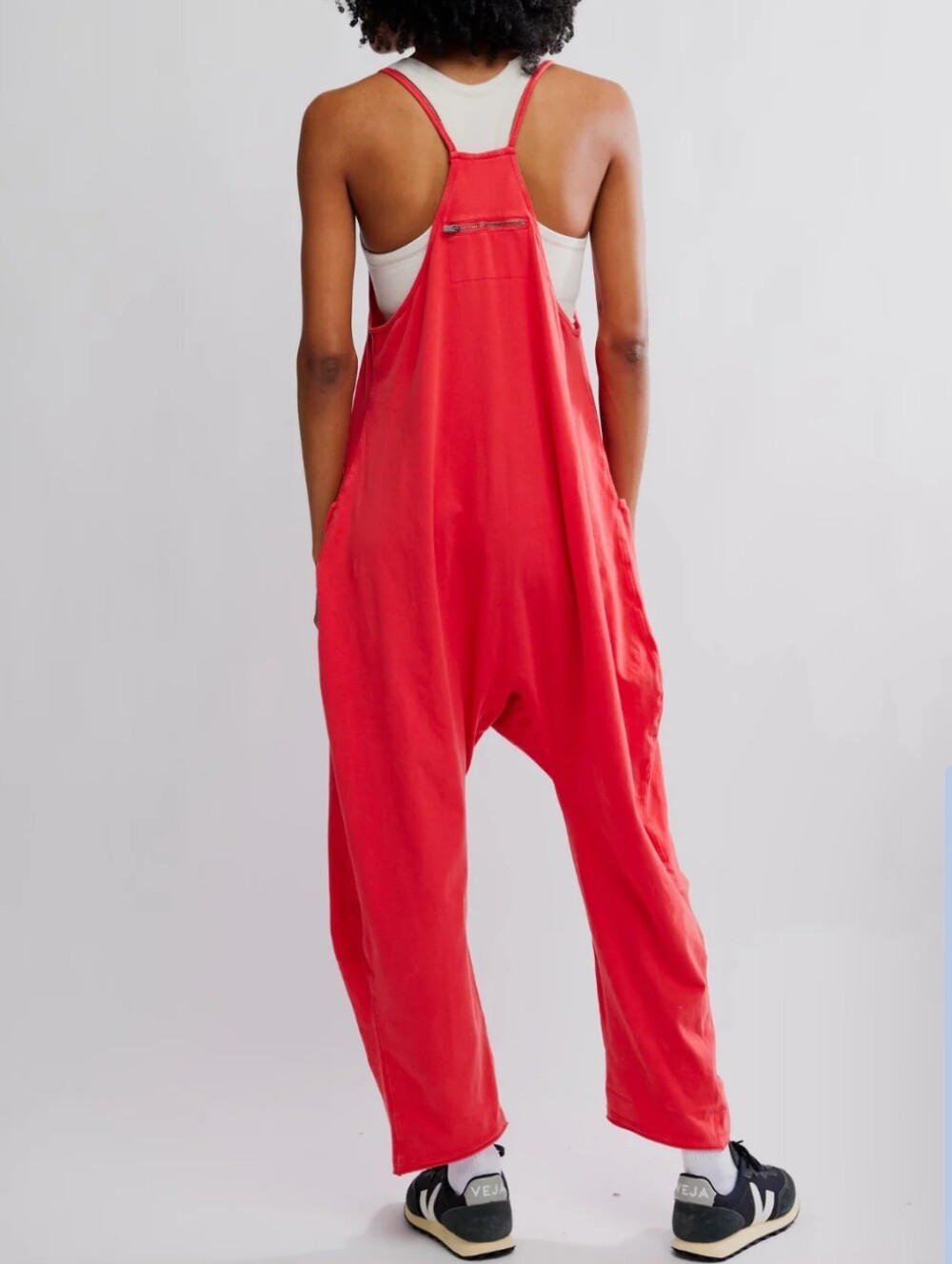 Free People Movement Hot Shot Onesie in Cherry Red Size Medium - Picture 4 of 10